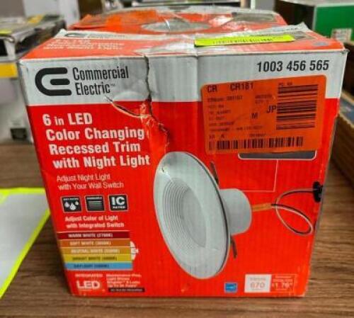 (2)- 6IN LED COLOR CHANGING RECESSED TRIM LIGHT