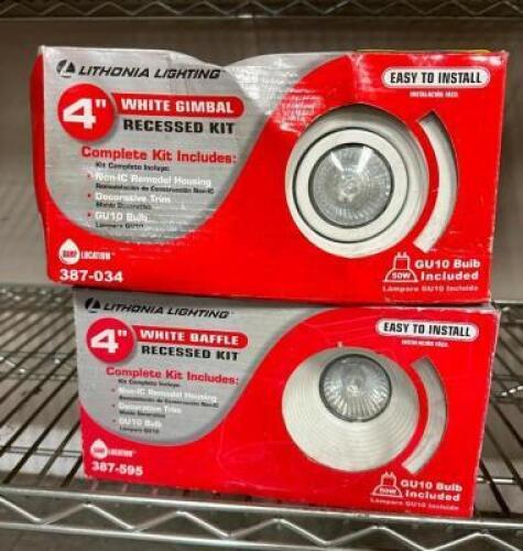 (2)- 4" RECESSED LIGHT KITS