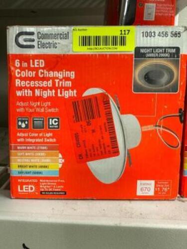 (7)- LED COLOR CHANGING RECESSED LIGHTS