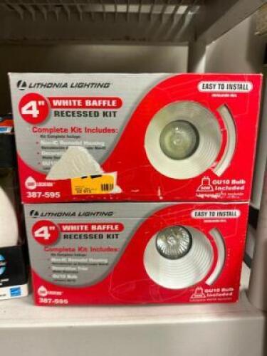 (2)- 4" RECESSED LIGHT KITS