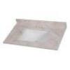 HOME DECORATORS COLLECTION 37 in. W x 22 in. D Stone Effects Vanity Top in Dune with White Sink