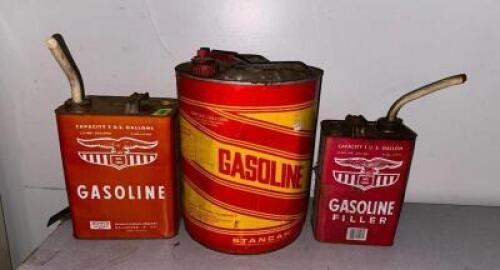 VINTAGE METAL GAS CANS