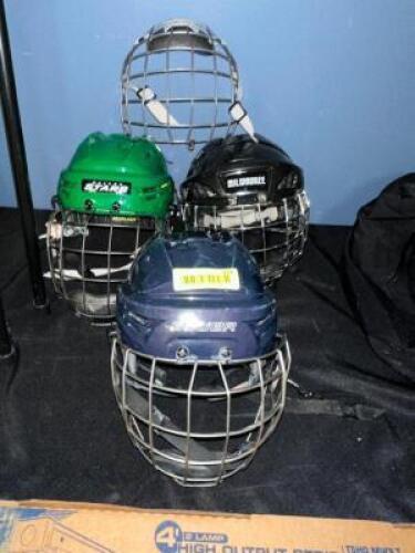 (3)- ICE HOCKEY HELMETS