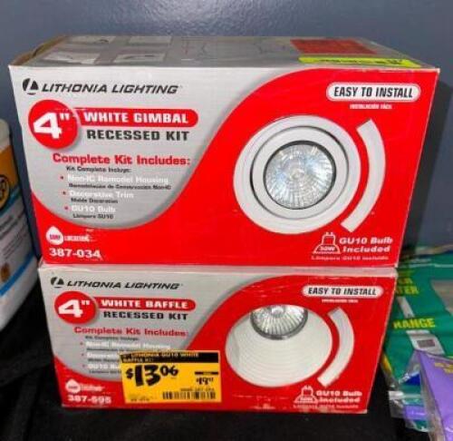 (2)- 4" RECESSED LIGHT KITS
