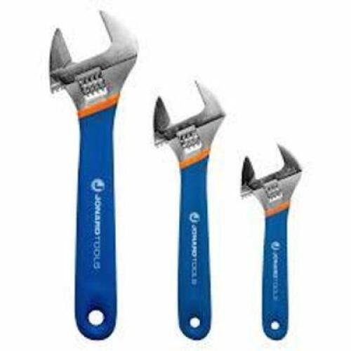 DESCRIPTION: (1) SET OF (3) ADJUSTABLE WRENCH BRAND/MODEL: JONARD TOOLS #34RR10 INFORMATION: BLUE HANDLE, ALLOY STEEL, CHROME SIZE: 15/16 IN_1 1/8 IN_