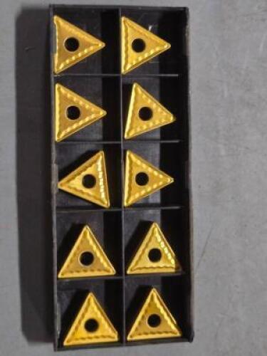 DESCRIPTION: (10) CARBIDE TURNING INSERTS BRAND/MODEL: VC TNMG432 RETAIL$: $221.40 QTY: 10