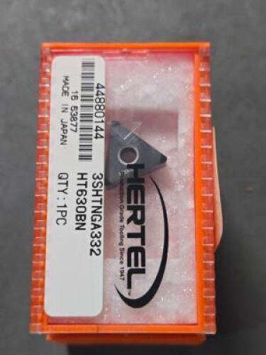 DESCRIPTION: (5) 3SHTNGA332 PCBN TURNING INSERTS BRAND/MODEL: HERTEL 3SHTNGA332 HT620BN RETAIL$: $261.08 QTY: 5
