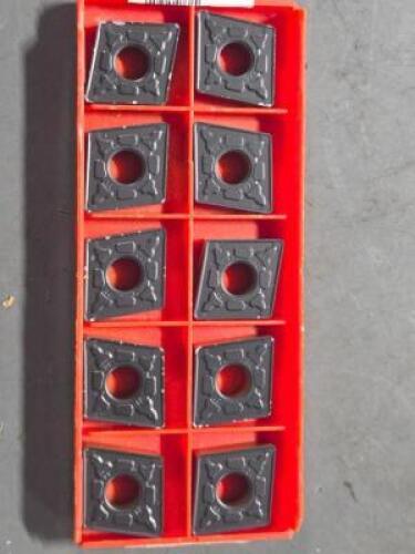 DESCRIPTION: (10) CARBIDE TURNING INSERTS BRAND/MODEL: SANDVIK CNMG643-PR RETAIL$: $454.00 QTY: 10