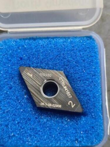 DESCRIPTION: (10) PVD COATED TURNING INSERTS BRAND/MODEL: NORTHAMERICAN TOOL DNGA432 80425MT RETAIL$: $1,118.40 QTY: 10