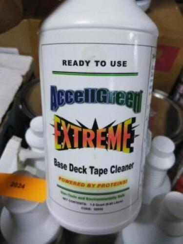 DESCRIPTION: (6) BASE DECK TAPE CLEANER BRAND/MODEL: ACCELLGREEN EXTREME SIZE: 1 QT RETAIL$: $8.00 EA QTY: 6