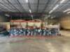 (3) - SECTIONS OF 8 FT. TEAR DROP PALLET RACKING WITH WIRE DECKING - 3