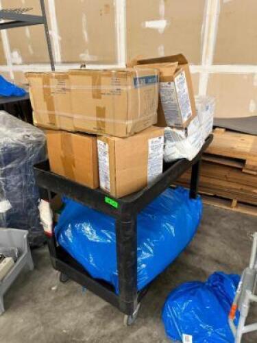 ROLLING CART WITH SMALLWARE CONTENTS