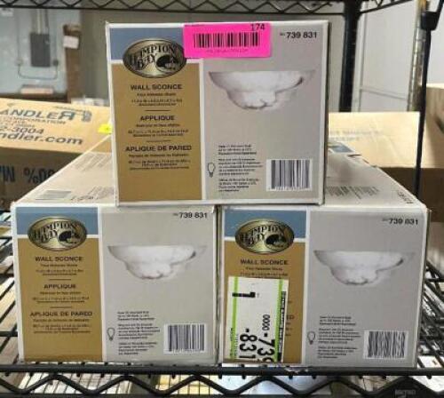 (3 PACK) HAMPTON BAY WALL SCONCES