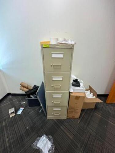 FILE CABINET WITH CONTENTS