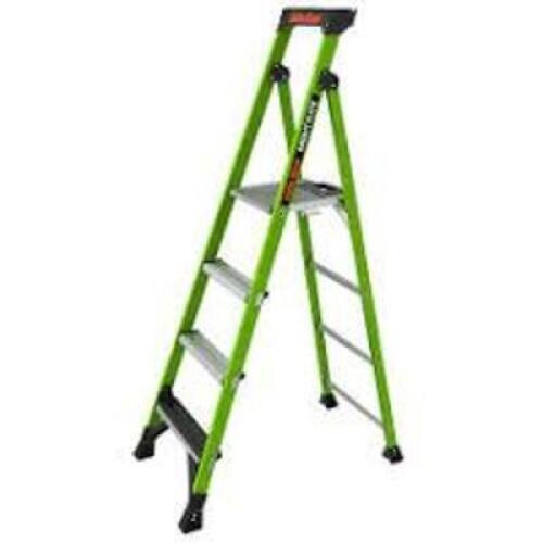 DESCRIPTION: (1) STEPLADDER BRAND/MODEL: LITTLE GIANT #15406-001 INFORMATION: GREEN, FIBERGLASS, MIGHTYLITE 2.0 SIZE: 6' RETAIL$: $244.99 EA QTY: 1
