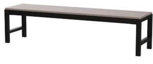 DESCRIPTION: (1) OUTDOOR BENCH BRAND/MODEL: LORELL #LLR42689 INFORMATION: FAUX WOOD, CHARCOAL RETAIL$: $199.60 EA QTY: 1