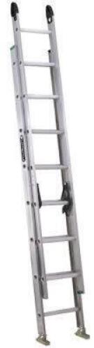DESCRIPTION: (1) ALUMINUM EXTENSION LADDERBRAND/MODEL: LOUISVILLEINFORMATION: ALUMINUM, 225LB CAPACITYSIZE: 16'RETAIL$: $180.53 EAQTY: 1