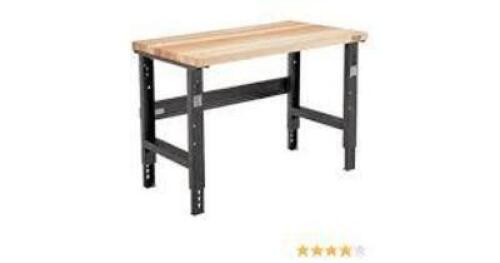 DESCRIPTION: (1) ADJUSTABLE LEG WORKBENCH BRAND/MODEL: HALLOWELL #HWB-BL-ADJ-30ME/1 INFORMATION: BLACK, MUST COME INSPECT SIZE: 36" X 30" X 28 1/4" -
