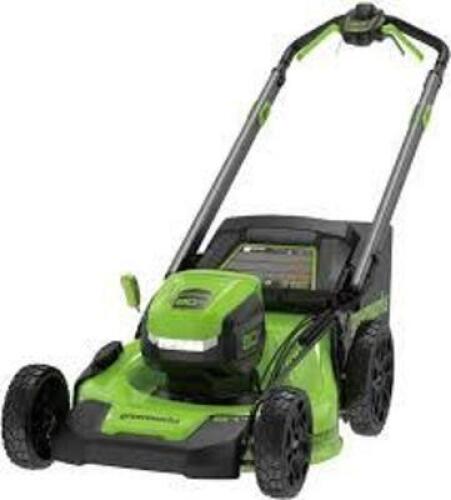 DESCRIPTION: (1) ELECTRIC LAWN MOWER BRAND/MODEL: GREENWORKS INFORMATION: GREEN SIZE: 21" RETAIL$: $499.00 EA QTY: 1