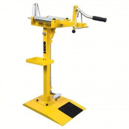 DESCRIPTION: (1) MANUAL TIRE SPREADER WITH TILTING PEDAL BRAND/MODEL: ESCO #804M42 INFORMATION: YELLOW, STEEL SIZE: 35-1/2" X 24-3/4" X 15" RETAIL$: $