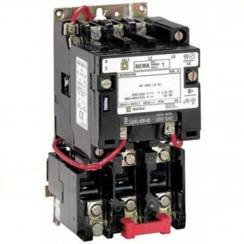 DESCRIPTION: (1) MAGNETIC MOTOR STARTER BRAND/MODEL: SQUARE D #20AZ19 INFORMATION: NON-REVERSING, 2 POLES, NEMA SIZE 1, 27 A, 240V AC COIL RETAIL$: $7