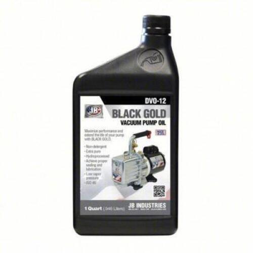 DESCRIPTION: (4) VACUUM PUMP OIL BRAND/MODEL: JB INDUSTRIES #20HJ90 INFORMATION: BLACK GOLD, 15 SAE GRADE, 46 ISO VISCOSITY GRADE SIZE: 1 QT RETAIL$: