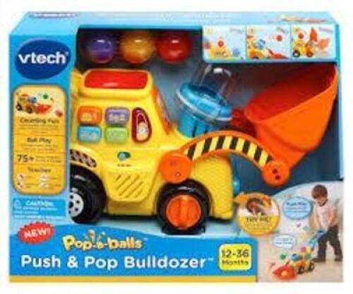 DESCRIPTION: (1) PUSH AND POP BULLDOZER BRAND/MODEL: VTECH INFORMATION: POP-A-BALLS RETAIL$: $38.54 EA QTY: 1