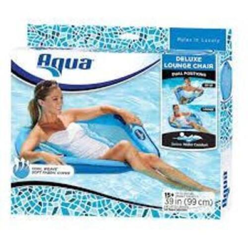 DESCRIPTION: (1) DELUXE LOUNGE CHAIR BRAND/MODEL: AQUA INFORMATION: BLUE SIZE: 39" RETAIL$: $14.97 EA QTY: 1