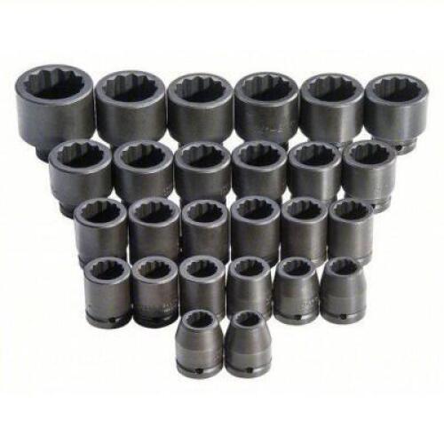 DESCRIPTION: (1) IMPACT SOCKET SET BRAND/MODEL: PROTO #33HD94 INFORMATION: 26 PIECES, 17 TO 50 MM SOCKET SIZE RANGE, (26) 12-POINT SIZE: 3/4" DRIVE SI