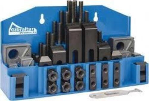 DESCRIPTION: (1) FIXTURE CLAMP STEP BLOCK AND CLAMP SET BRAND/MODEL: GIBRALTAR #06944763 INFORMATION: BLUE RETAIL$: $118.06 EA QTY: 1