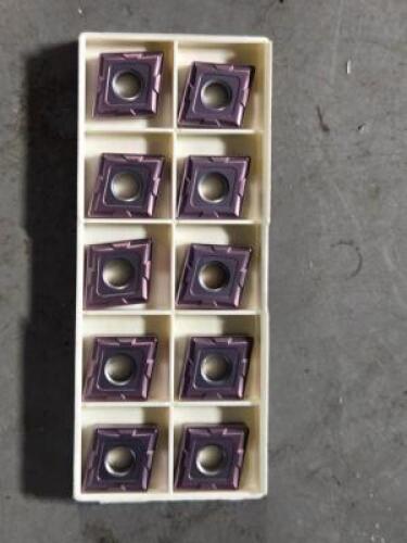 DESCRIPTION: (10) SOLID CARBIDE TURNING INSERTS BRAND/MODEL: SECO CNMG 432-MF2 RETAIL$: $200.00 QTY: 10
