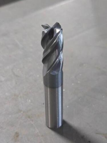 DESCRIPTION: (2) CARBIDE CORNER RADIUS END MILLS BRAND/MODEL: GORILLA GM12RH4 SIZE: 1/2" DIA 0.03" RAD RETAIL$: $174.04 QTY: 2