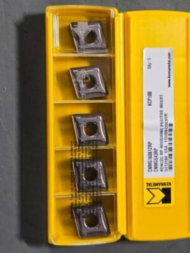 DESCRIPTION: (10) CARBIDE TURNING INSERTS BRAND/MODEL: KENNAMETAL CNMG160612RP RETAIL$: $365.85 QTY: 10