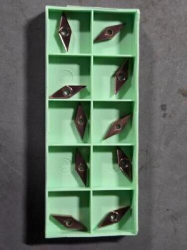 DESCRIPTION: (20) CARBIDE TURNING INSERTS BRAND/MODEL: WALTER VALENITE VCGT130304-PM2 WXN10 RETAIL$: $607.60 QTY: 20