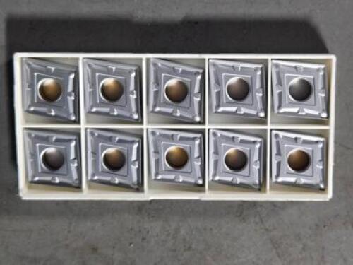 DESCRIPTION: (10) CARBIDE TURNING INSERTS BRAND/MODEL: SECO CNMG642-M3 RETAIL$: $413.00 QTY: 10
