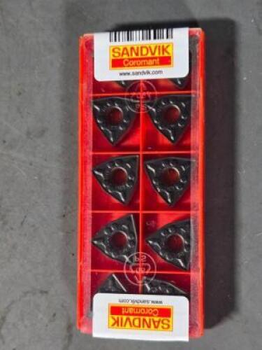 DESCRIPTION: (20) CARBIDE TURNING INSERTS BRAND/MODEL: SANDVIK COROMANT WNMG 08 04 08-MF S205 RETAIL$: $454.00 QTY: 20