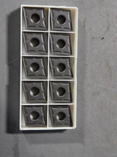 DESCRIPTION: (10) CARBIDE TURNING INSERTS BRAND/MODEL: SECO CNMG190508-M5 TP1500 RETAIL$: $430.00 QTY: 10