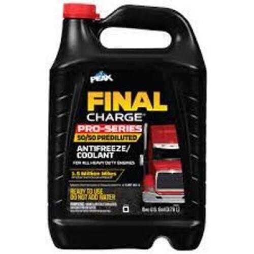 DESCRIPTION: (1) PREDILUTED COOLANT BRAND/MODEL: PEAK FINAL CHARGE SIZE: 1 GALLON RETAIL$: $14.27 EA QTY: 1