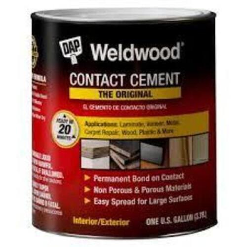 DESCRIPTION: (2) CONTACT CEMENT BRAND/MODEL: DAP WELDWOOD INFORMATION: NON FLAMMABLE FORMULA SIZE: 1 GALLON RETAIL$: $56.00 EA QTY: 2
