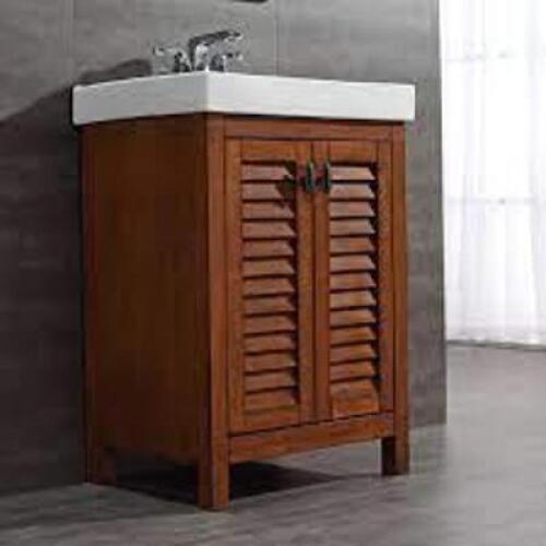 Camden 24 in. Vanity in Pine with Vitreous China Vanity Top in White