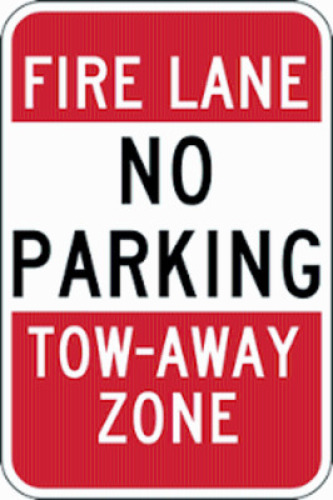 DESCRIPTION: (1) NO PARKING FIRE LANE SIGN BRAND/MODEL: ACCUFORM SIZE: ALUMINUM RETAIL$: $56.78 EA QTY: 1
