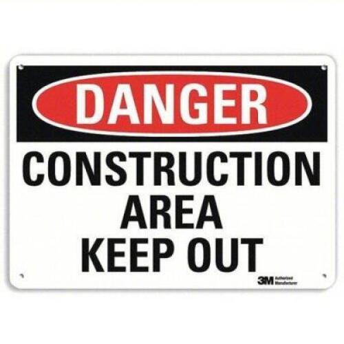 DESCRIPTION: (4`) DANGER SIGN BRAND/MODEL: BRADY #44UE13 SIZE: PLASTIC 7X10 RETAIL$: $11.03 EA QTY: 4