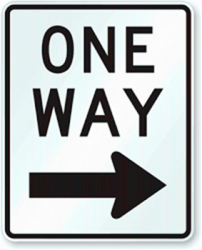 DESCRIPTION: (1) ONE WAY SIGN BRAND/MODEL: 1K847 RETAIL$: $77.24 EA QTY: 1