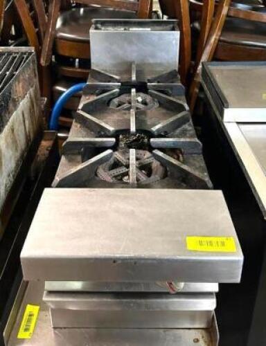DESCRIPTION: 2-BURNER COUNTERTOP GAS RANGE SIZE: 12" QTY: 1