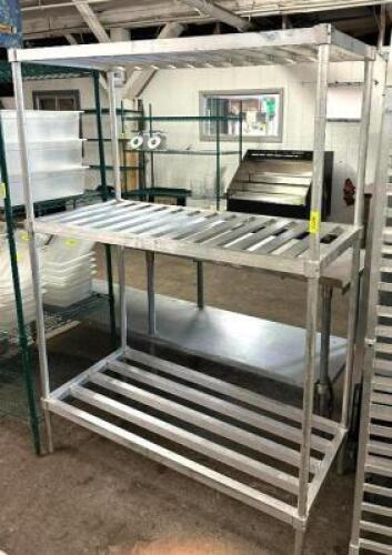 DESCRIPTION: 3-TIER ALUMINUM KEG RACK SIZE: 54"X24"X76" QTY: 1