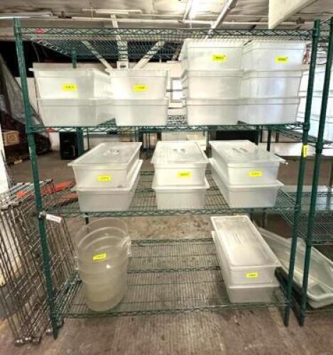 DESCRIPTION: 4-TIER WIRE SHELVING UNIT INFORMATION: CONTENTS NOT INCLUDED SIZE: 60"X24"X74" QTY: 1