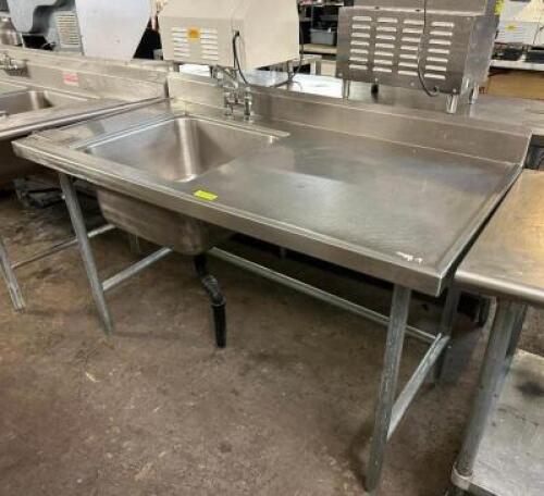 DESCRIPTION: 1-COMPARTMENT SINK WITH RIGHT SIDE TABLE SIZE: 60"X30" QTY: 1