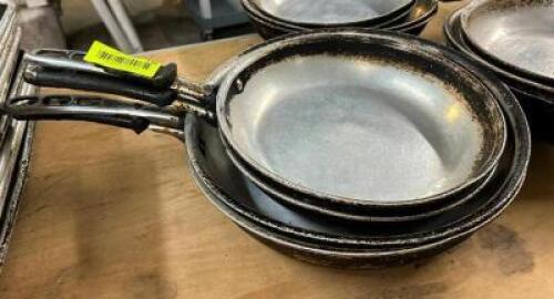 DESCRIPTION: (4) ASSORTED FRY PANS QTY: 4
