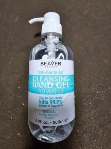 DESCRIPTION: (24) ANTI-BACTERIAL CLEANSING HAND GEL BRAND/MODEL: BEAVER #BV-OTC-50001 SIZE: 500 ML RETAIL$: $25.00 TOTAL QTY: 24