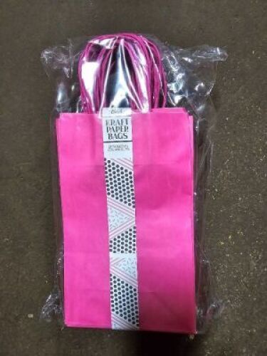 DESCRIPTION: (1) CASE OF APPROX (50) KRAFT BAGSBRAND/MODEL: SPARKLEINFORMATION: PINKRETAIL$: $53.24 EAQTY: 1